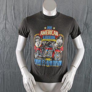 Vintage Graphic T-shirt - Harley Davidson and Elvis American Legend - Mens Large
